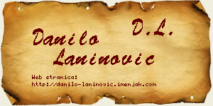 Danilo Laninović vizit kartica